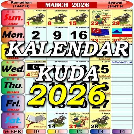 komputer Kalendar Kuda 2026 - MALAYSIA