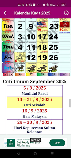komputer Kalendar Kuda 2026 - MALAYSIA
