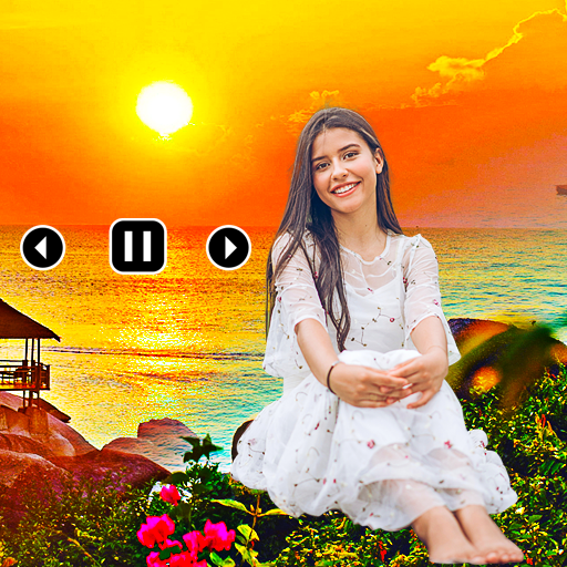 Sunset photo video maker music