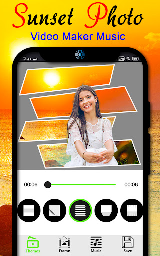 Sunset photo video maker music PC