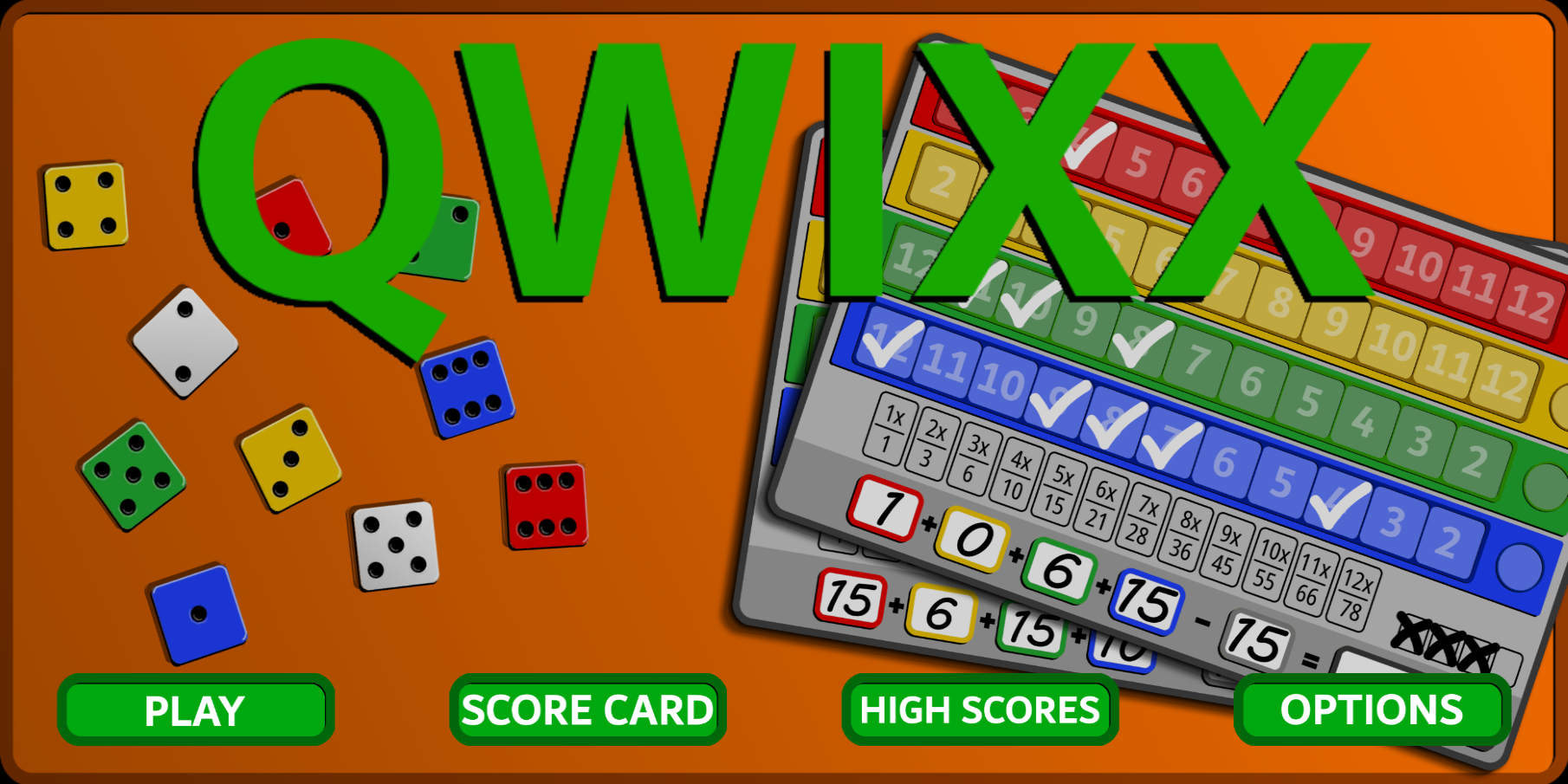 Printable Quixx Score Sheets, Quixx Score Card Download, Quixx