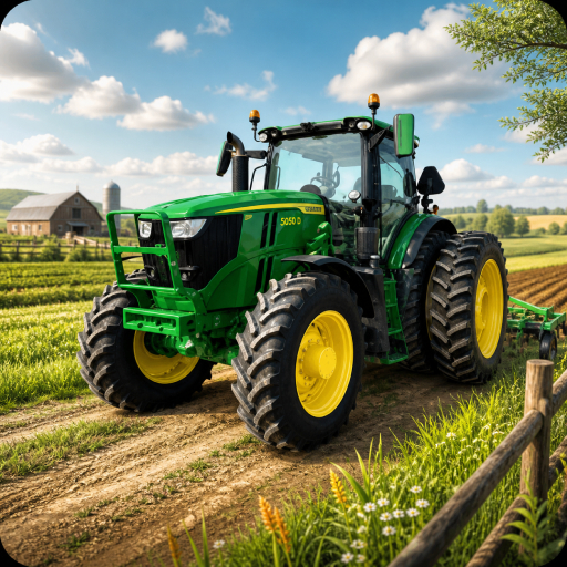 Wiejska farma traktorów 3D