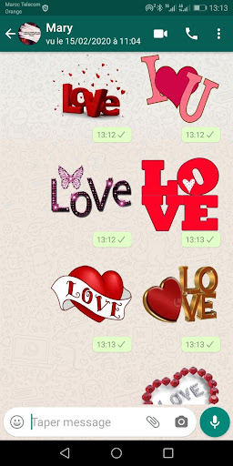 WASticker - Love stickers پی سی
