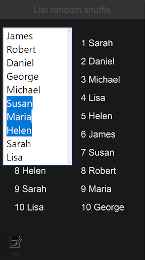 List random shuffle পিসি