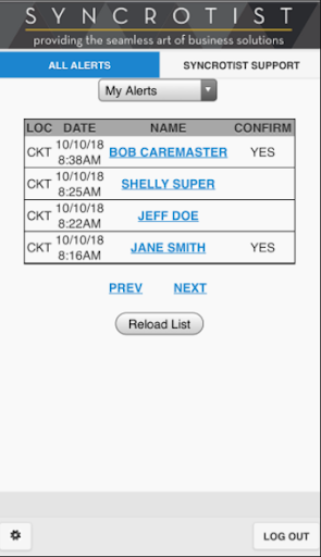 Syncrotist Client Portal PC