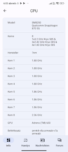 CPU X : Handys und System info PC