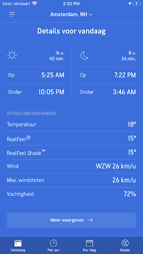 AccuWeather weerbericht PC