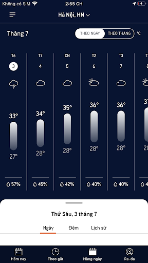 D? báo b?i AccuWeather PC