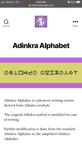 Adinkra Alphabet PC