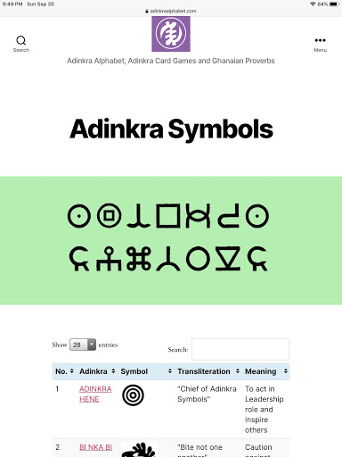 Adinkra Alphabet PC