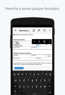 Adobe Preencher e assinar