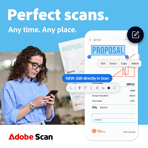 Adobe Scan: PDF Scanner, OCR ПК