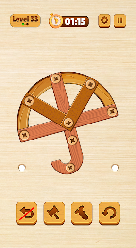 Wood Nuts & Bolt: Screw Puzzle PC