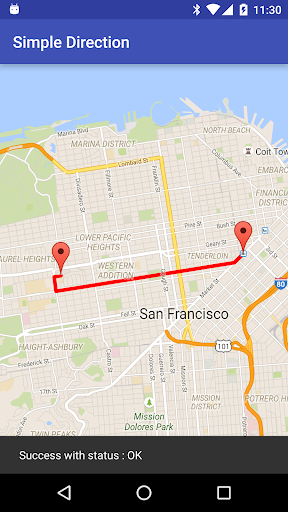 Demo App for Google Direction PC