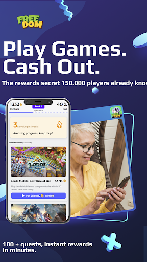 Play games earn money: Freedom پی سی