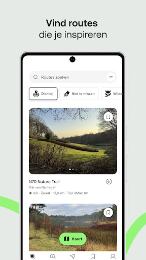 AllTrails: Wandel, Fiets & Run