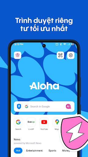 Trình duyệt Aloha + VPN PC