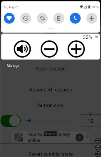 Always visible volume button