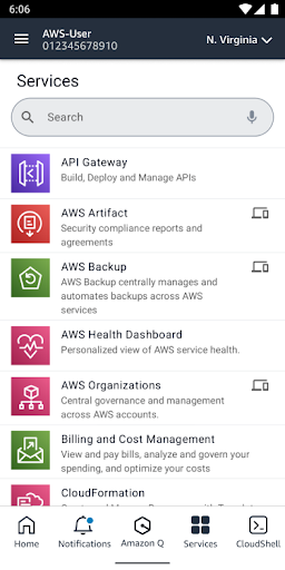 AWS Console PC