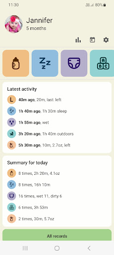 komputer Baby tracker - feeding, sleep