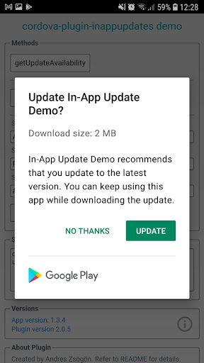 In-App Update Plugin Demo PC