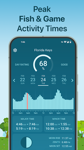 komputer Fishing & Hunting Solunar Time