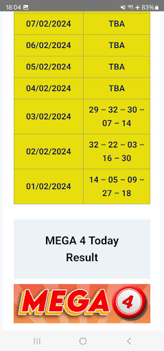 Dream Draw Results پی سی
