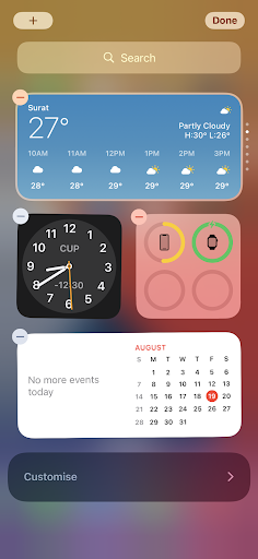 Launcher iOS Widgets PC