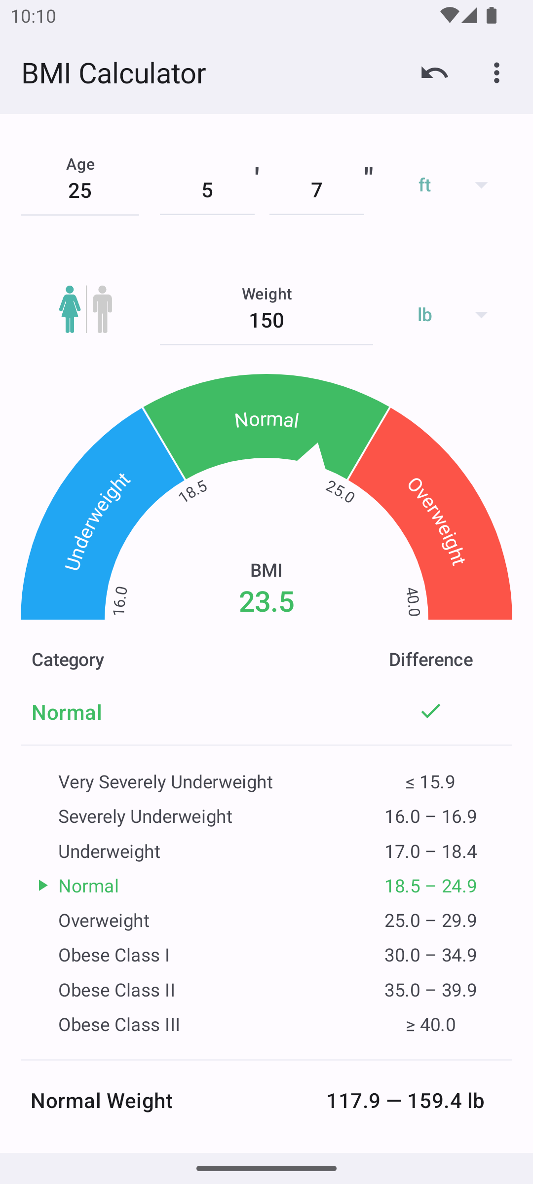 BMI Calculator PC