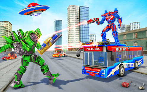 Download Bus Robot Car Transform War –Police Robot games on PC with MEmu