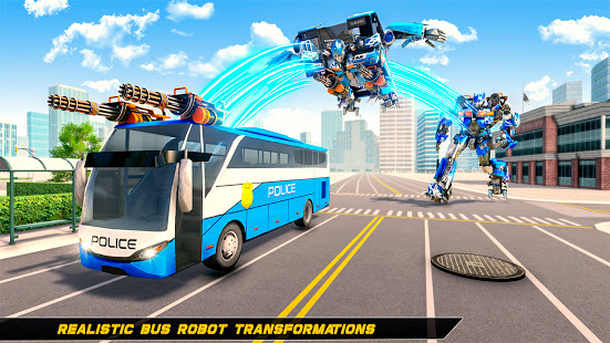 Bus Robot Car Transform War –Police Robot games