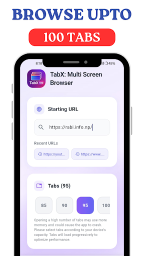 TabX: Multi Tab Browser PC
