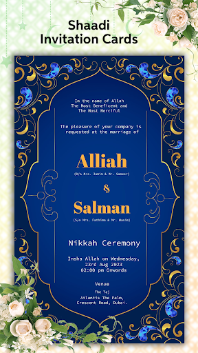 Muslim Wedding Card Maker 2024