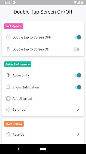 Double Tap Screen on and off