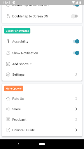 Double Tap Screen on and off