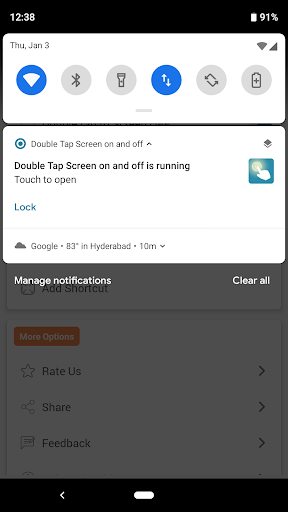 Double Tap Screen on and off