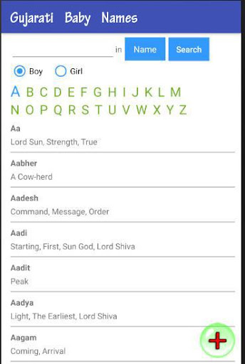Gujarati Baby Names