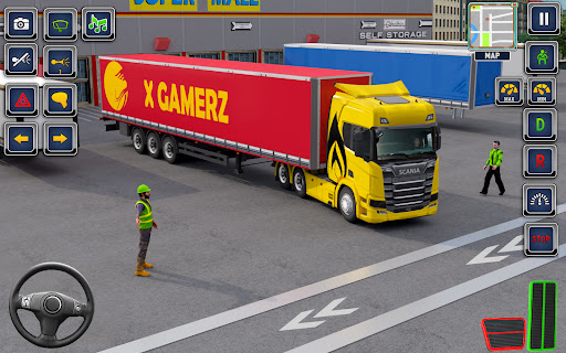US Truck Driving Transport 3D
