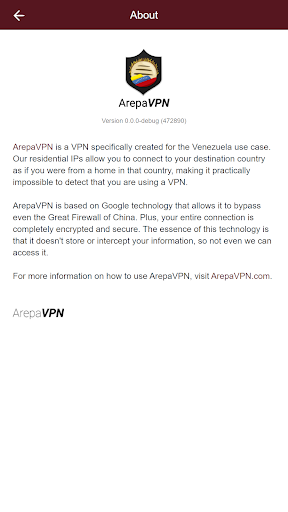 ArepaVPN - Venezuela VPN Proxy PC