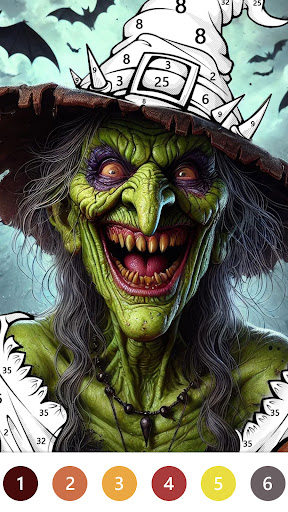 Halloween Color By Number Game