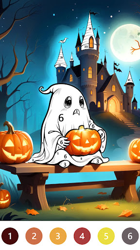 Halloween Color By Number Game