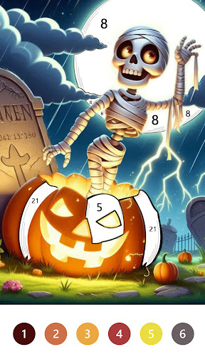Halloween Color By Number Game