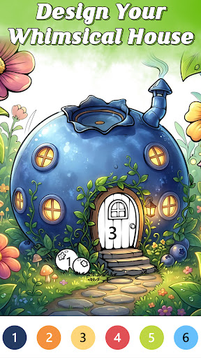 Whimsical House Coloring Book PC