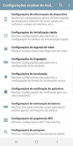 Atalho de configurações para PC