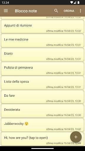 Blocconote - note semplici PC