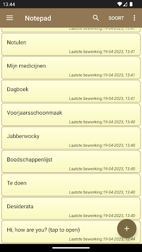 Notepad - eenvoudige notities PC