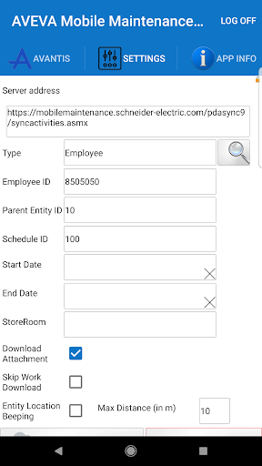 komputer AVEVA Mobile Maintenance V9.2