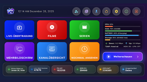 Smart IPTV: Live-Übertragung PC