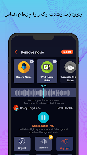 Remove noise: Reduce noise mp3 پی سی