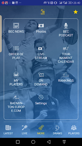 Badminton Live - rank & scores PC